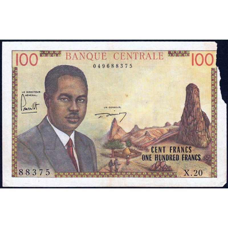 Cameroun - Pick 10 - 100 francs - Série X.20 - 1962 - Etat : AB