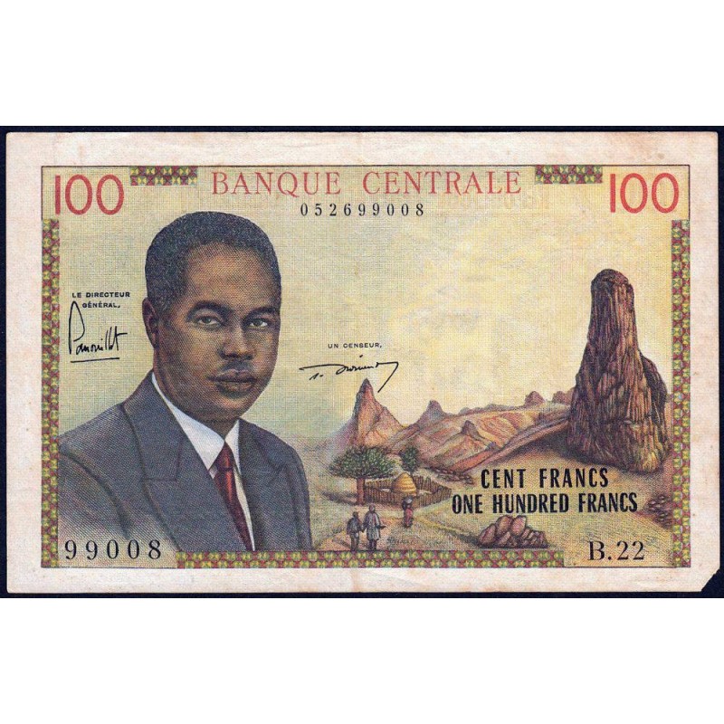 Cameroun - Pick 10 - 100 francs - Série B.22 - 1962 - Etat : TB-