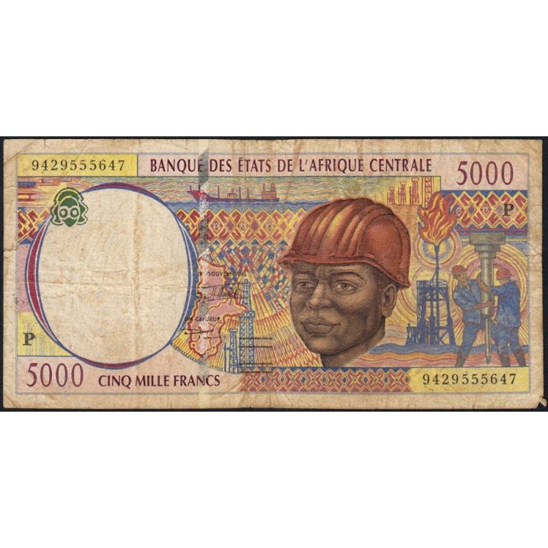 Tchad - Afrique Centrale - Pick 604Pa - 5'000 francs - 1994 - Etat : B