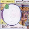 Tchad - Afrique Centrale - Pick 604Pe - 5'000 francs - 1999 - Etat : pr.NEUF