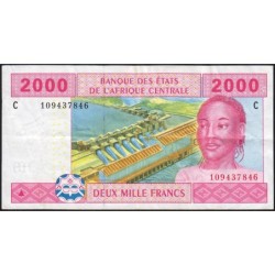 Tchad - Afrique Centrale - Pick 608Ca - 2'000 francs - 2002 - Etat : TTB