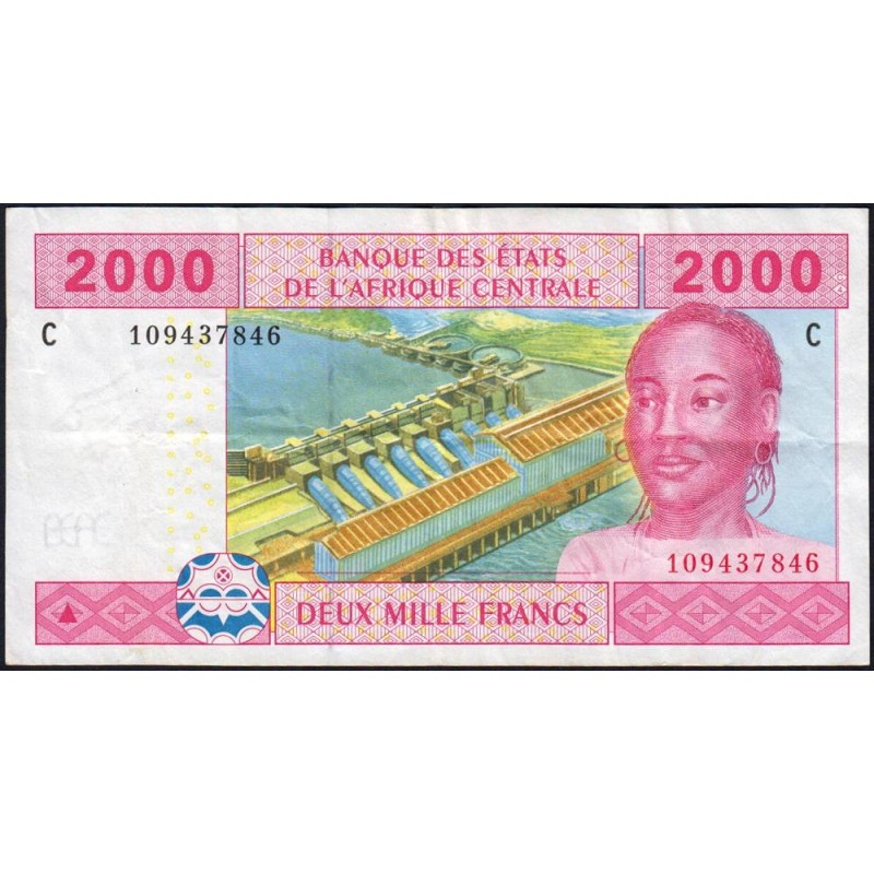 Tchad - Afrique Centrale - Pick 608Ca - 2'000 francs - 2002 - Etat : TTB