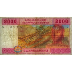 Tchad - Afrique Centrale - Pick 608Ca - 2'000 francs - 2002 - Etat : TB