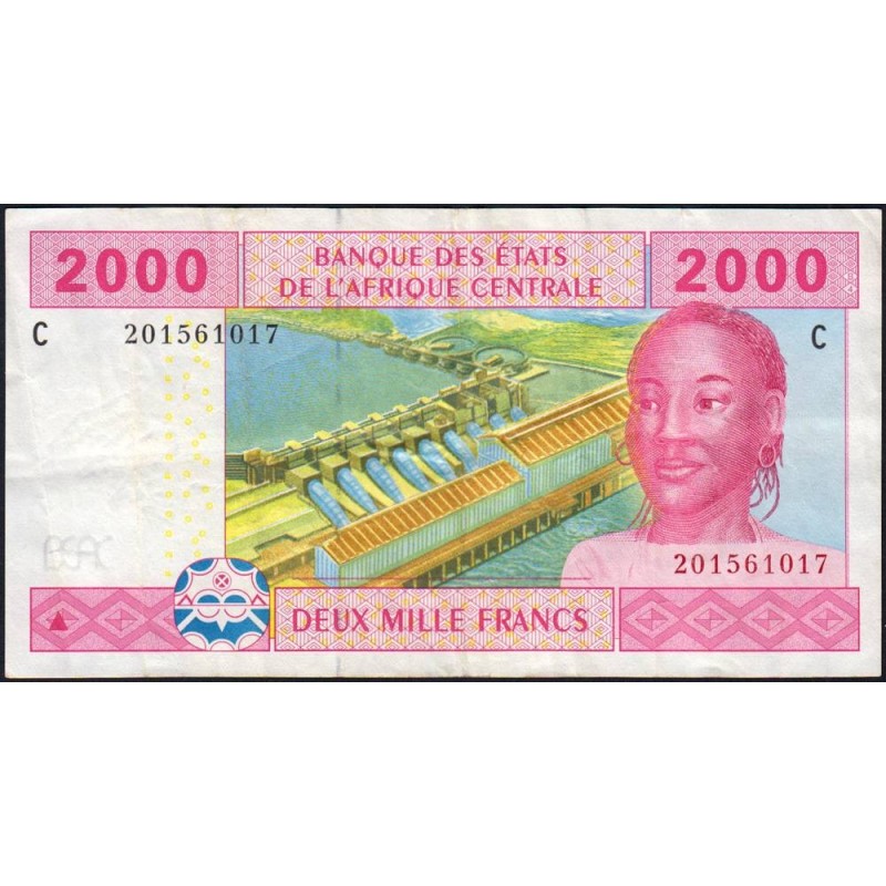 Tchad - Afrique Centrale - Pick 608Ca - 2'000 francs - 2002 - Etat : TTB