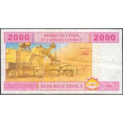 Tchad - Afrique Centrale - Pick 608Ca - 2'000 francs - 2002 - Etat : TTB