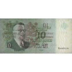 Finlande - Pick 104a_42 - 10 markkaa - Litt. A - Série V - 1963 (1968) - Etat : SUP