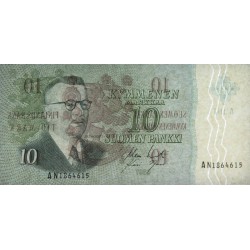 Finlande - Pick 104a_55 - 10 markkaa - Litt. A - Série AN - 1963 (1968) - Etat : SUP