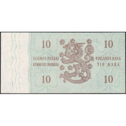Finlande - Pick 104a_55 - 10 markkaa - Litt. A - Série BA - 1963 (1968) - Etat : SPL