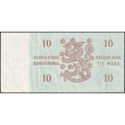 Finlande - Pick 104a_72 - 10 markkaa - Litt. A - Série Y - 1963 (1968) - Etat : TTB+