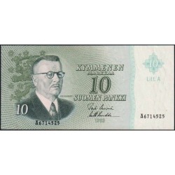 Finlande - Pick 104a_83 - 10 markkaa - Litt. A - Série Ä - 1963 (1968) - Etat : SUP+