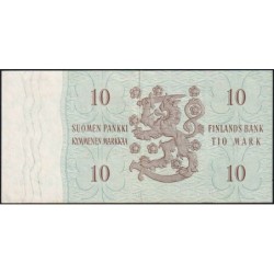 Finlande - Pick 104a_101 - 10 markkaa - Litt. A - Série BB - 1963 (1968) - Etat : SUP