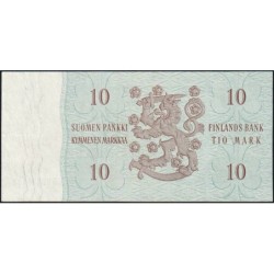 Finlande - Pick 104a_114 - 10 markkaa - Litt. A - Série BD - 1963 (1968) - Etat : SUP+