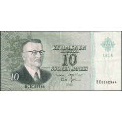 Finlande - Pick 104a_117 - 10 markkaa - Litt. A - Série BC - 1963 (1968) - Etat : TTB+