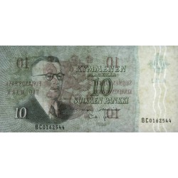 Finlande - Pick 104a_117 - 10 markkaa - Litt. A - Série BC - 1963 (1968) - Etat : TTB+