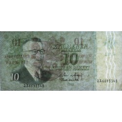 Finlande - Pick 104a_122 - 10 markkaa - Litt. A - Série AÄ - 1963 (1968) - Etat : TTB+