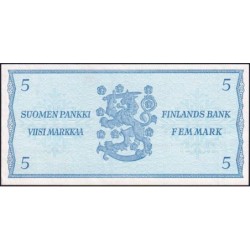Finlande - Pick 106Aa_1 - 5 markkaa - Litt. B - Série Q - 1963 (1980) - Etat : SUP