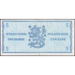 Finlande - Pick 106Aa_33 - 5 markkaa - Litt. B - Série U - 1963 (1980) - Etat : TB+