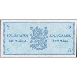 Finlande - Pick 106Aa_39 - 5 markkaa - Litt. B - Série M - 1963 (1980) - Etat : TTB