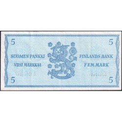 Finlande - Pick 106Aa_41 - 5 markkaa - Litt. B - Série S - 1963 (1980) - Etat : TTB+