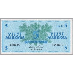 Finlande - Pick 106Aa_42 - 5 markkaa - Litt. B - Série L - 1963 (1980) - Etat : SUP