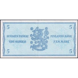 Finlande - Pick 106Aa_43 - 5 markkaa - Litt. B - Série Z - 1963 (1980) - Etat : SUP+