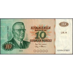 Finlande - Pick 112a_25 - 10 markkaa - Litt. A - 1980 (1984) - Etat : TTB+