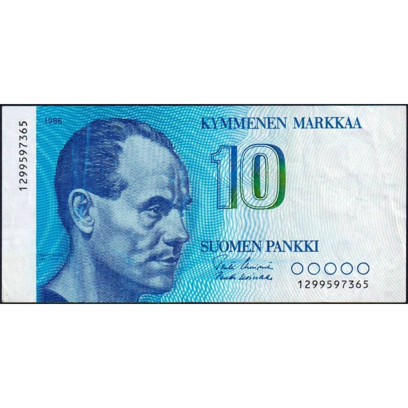 Finlande - Pick 113a_3 - 10 markkaa - 1986 - Etat : TTB