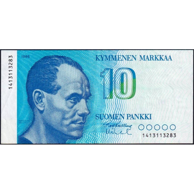 Finlande - Pick 113a_12b - 10 markkaa - 1986 - Etat : TTB+
