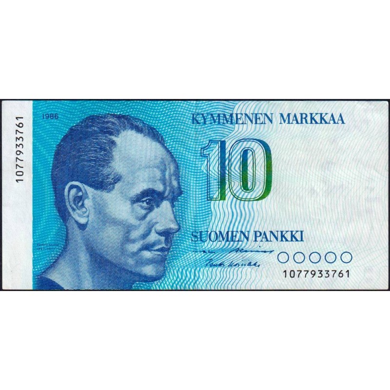 Finlande - Pick 113a_15a - 10 markkaa - 1986 - Etat : TTB+