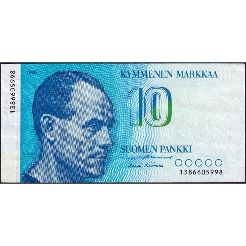 Finlande - Pick 113a_15b - 10 markkaa - 1986 - Etat : TTB