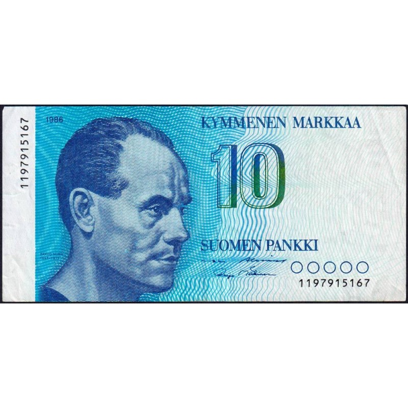 Finlande - Pick 113a_16a - 10 markkaa - 1986 - Etat : TTB