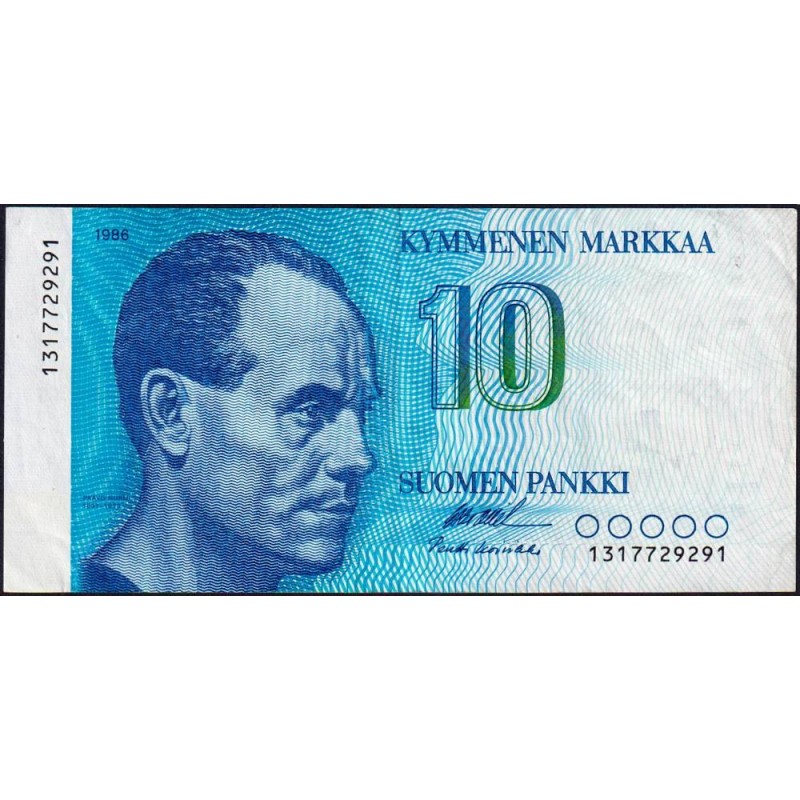Finlande - Pick 113a_33a - 10 markkaa - 1986 - Etat : TTB
