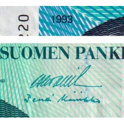 Finlande - Pick 123_3 - 20 markkaa - Litt. A - 1993 (1997) - Etat : TTB