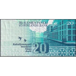 Finlande - Pick 123_3 - 20 markkaa - Litt. A - 1993 (1997) - Etat : TTB