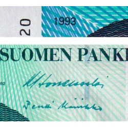 Finlande - Pick 123_11 - 20 markkaa - Litt. A - 1993 (1997) - Etat : SUP