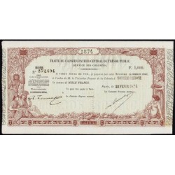 Nouvelle Calédonie - Kolsky 89 - Seconde traite de 1'000 francs - 1874 - Etat : SUP+