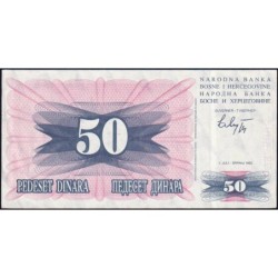 Bosnie-Herzégovine - Pick 12 - 50 dinara - Série HE - 01/07/1992 - Etat : TTB+
