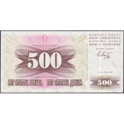 Bosnie-Herzégovine - Pick 14 - 500 dinara - Série AB - 01/07/1992 - Etat : NEUF