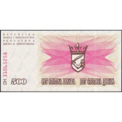 Bosnie-Herzégovine - Pick 14 - 500 dinara - Série DH - 01/07/1992 - Etat : NEUF