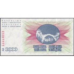 Bosnie-Herzégovine - Pick 15 - 1'000 dinara - Série AA - 01/07/1992 - Etat : NEUF