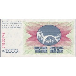 Bosnie-Herzégovine - Pick 15 - 1'000 dinara - Série JA - 01/07/1992 - Etat : NEUF