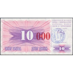 Bosnie-Herzégovine - Pick 53f - 10'000 dinara sur 10 dinara - Série AG - 24/12/1993 - Etat : NEUF