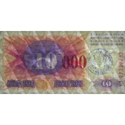 Bosnie-Herzégovine - Pick 53f - 10'000 dinara sur 10 dinara - Série AG - 24/12/1993 - Etat : NEUF