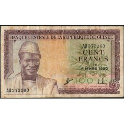 Guinée - Pick 13a_2 - 100 francs - Série AU - 01/03/1960 - Etat : TB