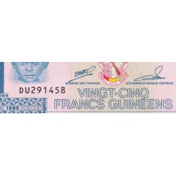 Guinée - Pick 28a - 25 francs guinéens - Série DU - 1985 - Etat : NEUF