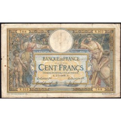 F 23-01 - 03/07/1909 - 100 francs - Merson sans LOM - Série N.913 - Etat : TB-