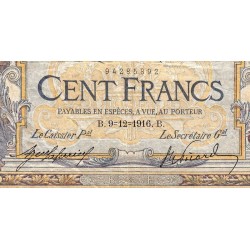 F 23-08 - 09/12/1916 - 100 francs - Merson sans LOM - Série L.3772 - Etat : AB