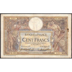 F 23-09 - 15/02/1917 - 100 francs - Merson sans LOM - Série M.3883 - Etat : TB-