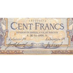 F 23-10 - 26/11/1918 - 100 francs - Merson sans LOM - Série A.5321 - Etat : TTB-