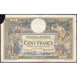 F 23-16 - 15/10/1923 - 100 francs - Merson sans LOM - Série Q.9837 - Etat : AB